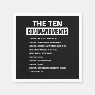 Serviette En Papier Dix Commandements La Bible Religieuse Chrétienne V