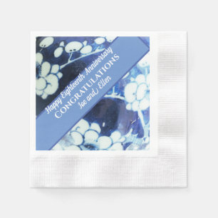 Serviette En Papier Dix-huitième anniversaire de mariage 