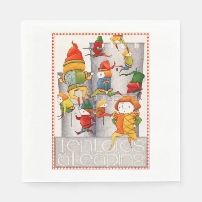 Serviette En Papier DIX LORDS UN LEAPAPING Standard Paniers-Déjeuner (Devant)