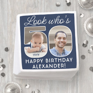 Serviette En Papier do-it-yourself couleurs ・ Regardez qui est 50 Anni