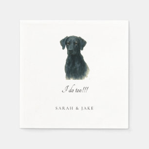 Serviette En Papier Doberman Lab III Personnalisé Mariage pour animaux
