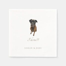 Serviette En Papier Doberman Lab Personnalisé Mariage pour animaux dom