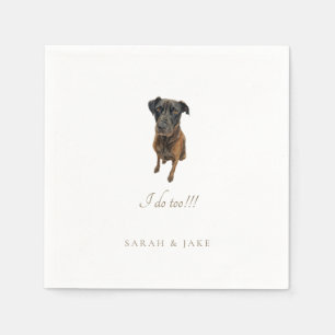 Serviette En Papier Doberman Lab Personnalisé Mariage pour animaux dom