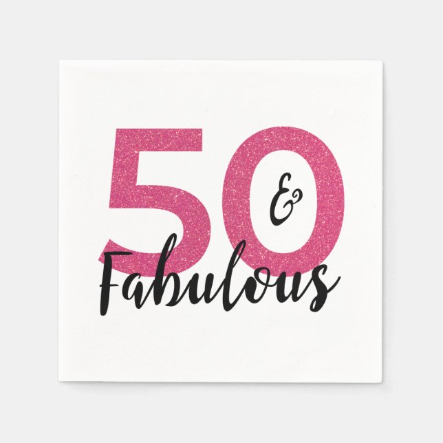 Serviette En Papier Document de fête du 50e anniversaire (Devant)