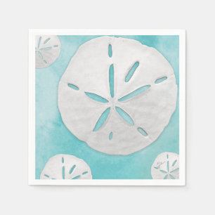 Serviette En Papier Dollar de plage Tropical Turquoise Aquarelle
