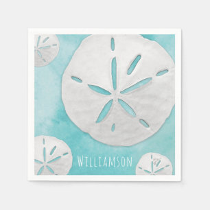 Serviette En Papier Dollar de sable tropical Turquoise