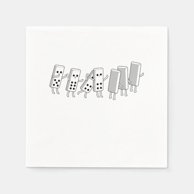 Serviette En Papier Domino Fall Dominoes Carreaux Puzzler Jeu cadeau (Devant)