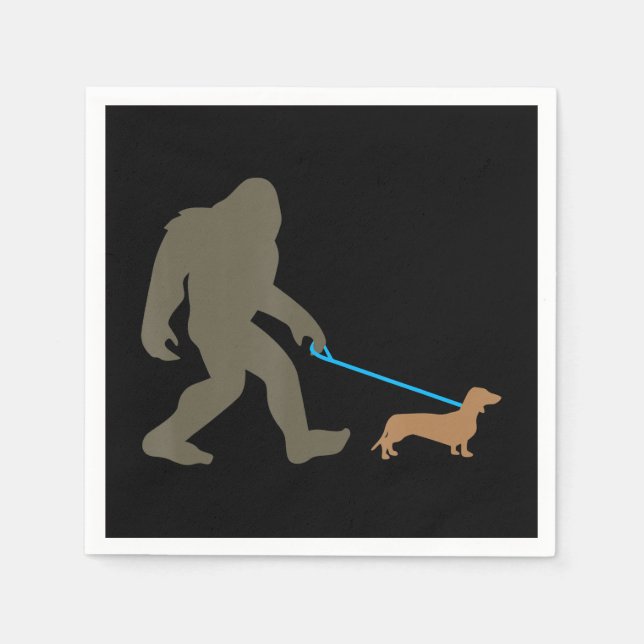 Serviette En Papier Don de chien | Bigfoot Walking Dachshund (Devant)