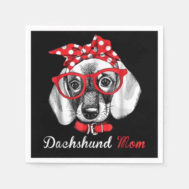 Serviette En Papier Don de chien | Dachshund Maman Lovely (Devant)