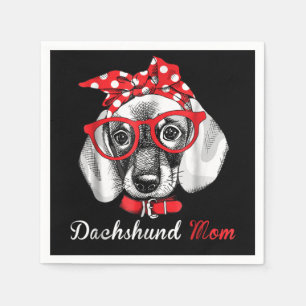 Serviette En Papier Don de chien Mère Dachshund Lovely