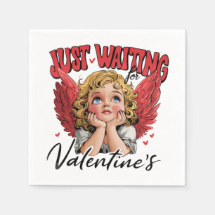 Serviette En Papier Don Valentine Juste En Attente De Valentine