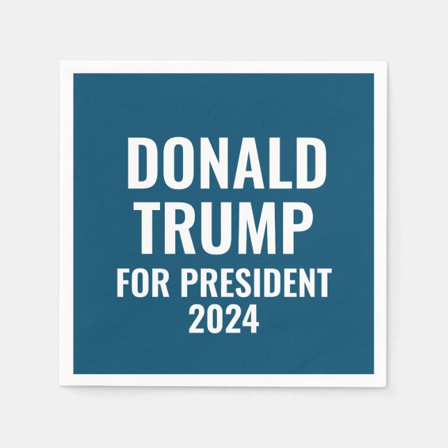 Serviette En Papier Donald Trump à la présidence 2024 (Devant)