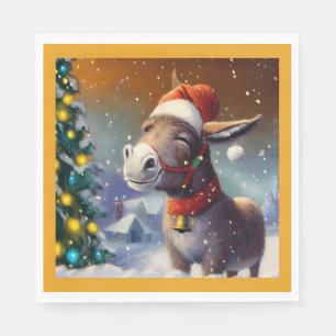 Serviette En Papier Donkey de Noël 1