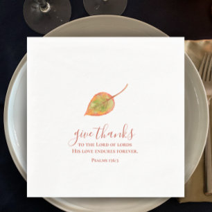 Serviette En Papier Donner Merci aquarelle minimaliste Thanksgiving