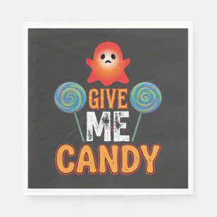 Serviette En Papier Donnez-moi des bonbons Halloween Fantôme_1