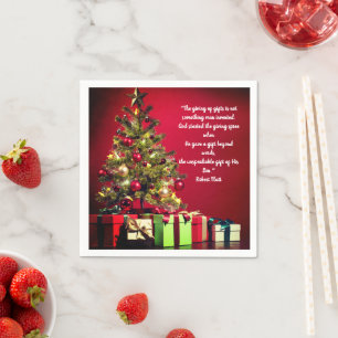 Serviette En Papier Dons de cadeaux Dit Cocktail de Noël