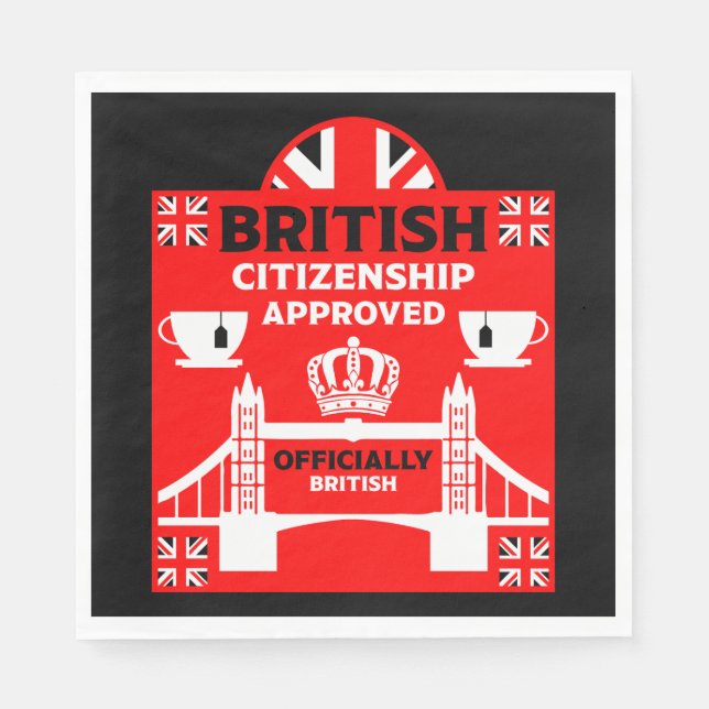 Serviette En Papier Dons de citoyenneté britannique (Devant)