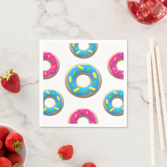 Serviette En Papier Donut (En situation)