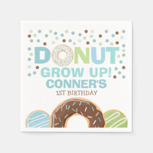 Serviette En Papier Donut Anniversaire Napkin Donut Croissance Party