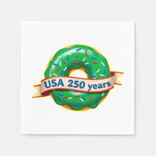 Serviette En Papier Donut Sweet Freedom USA 250 Ans