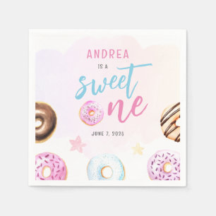 Serviette En Papier Donut Sweet One Girls Premier anniversaire