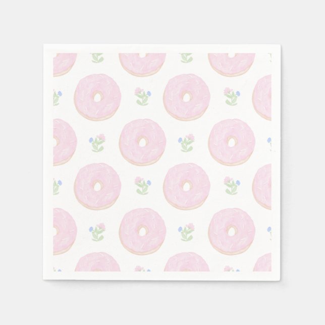 Serviette En Papier Donut Sweet sur mesure Premier anniversaire (Devant)