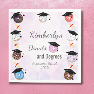 Serviette En Papier Donuts and Degrees Graduation Brunch