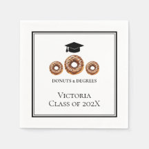 Donuts noirs et blancs et Degrees Grad Party