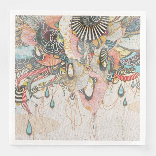 Serviette En Papier Doodling on the Language of Light (Devant)