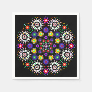 Serviette En Papier Dot psychédélique Mandala