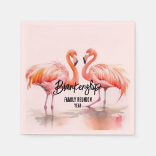 Serviette En Papier Double Flamant rose Famille Réunion Essentials