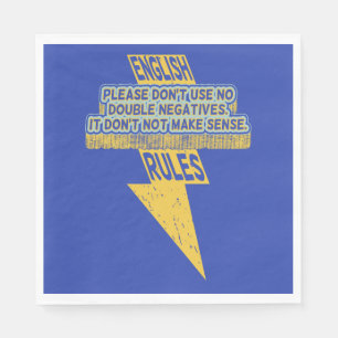 Serviette En Papier Double lecture négative de l'anglais