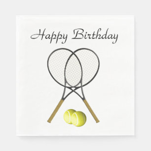 Serviette En Papier Double Tennis Sport Anniversaire