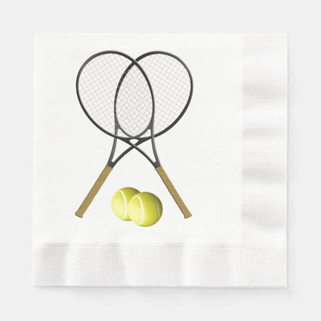 Serviette En Papier Doubles Tennis Sport Potable Disposable (Devant)