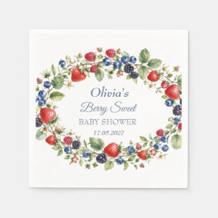 Serviette En Papier Douce Baby Shower Blueberry Bébé Fille Garçon