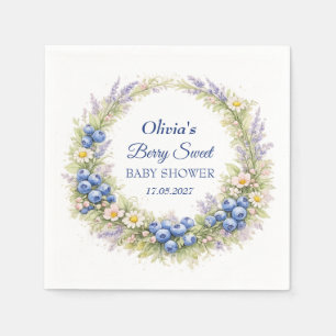 Serviette En Papier Douce Baby Shower Blueberry Bébé Fille Garçon