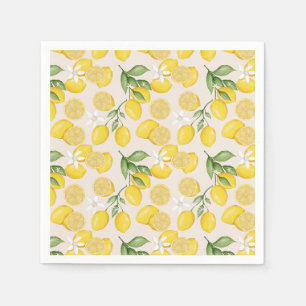 Serviette En Papier Douce Baby Shower Citron Fruit Citron Été