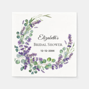 Serviette En Papier Douce Bohème Lavande Eucalyptus Baby Shower de Mar