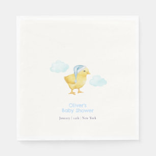 Serviette En Papier Douce Ciel Bleu Nuage Petite Fête de Naissance de