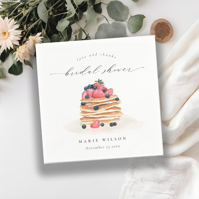 Serviette En Papier Douce Crêpe aux Fruits de Style Rustique Aquarelle (Créateur téléchargé)