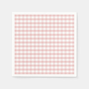 Serviette En Papier Douce Fête d'Anniversaire Bébé Fille Shower Gingha