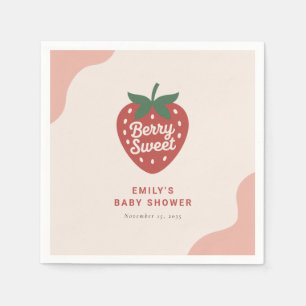 Serviette En Papier Douce Fête de Bébé Mignonne aux Fruits Rouges