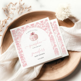 Serviette En Papier Douce Fille Bébé Rose Citrouille Toile Salle de Ba