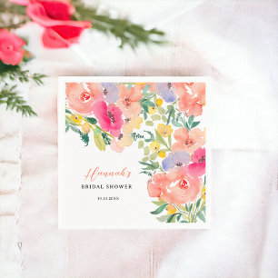 Serviette En Papier Douce garden florale bohème mariage en plein air