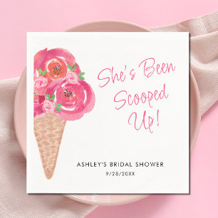 Serviette En Papier Douce Glace à l'Eau Colorée Lavis Mariage 