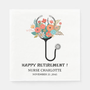 Serviette En Papier Douce infirmière médecin de retraite Partie Napkin