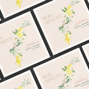 Serviette En Papier Douce Mariée Citronnée au Citron Doux Fête de Mari
