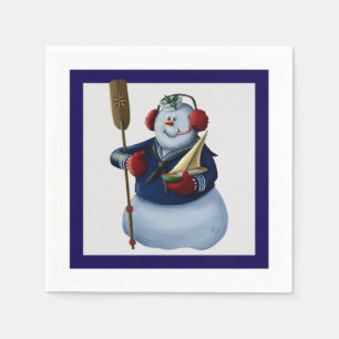 Serviette En Papier Douce Sailor Snowman Holiday Napkins