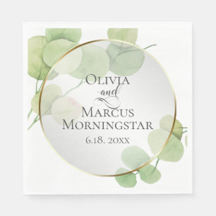 Serviette En Papier Douche   Eucalyptus Moderne Printanier