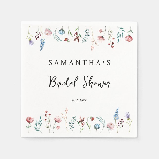 Serviette En Papier Douche fleur sauvage de jardin sublime (Devant)
